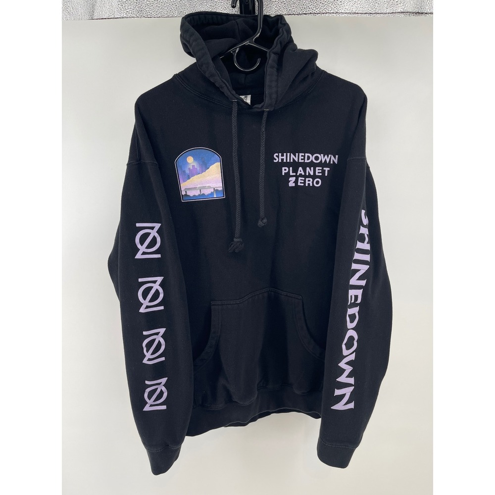 Shinedown Hoodie Large Black Excellent Planet Zero Band Alternative Rock Heavy